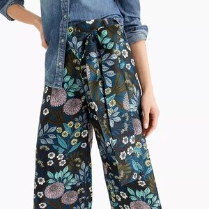 NWT J.Crew x Abigail Borg Silk Wide-Leg Pant